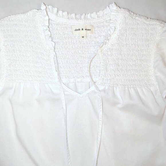 Cloth & Stone | Anthropologie Tencel Smocked Pullover Peasant Blouse | Medium - Picture 12 of 16